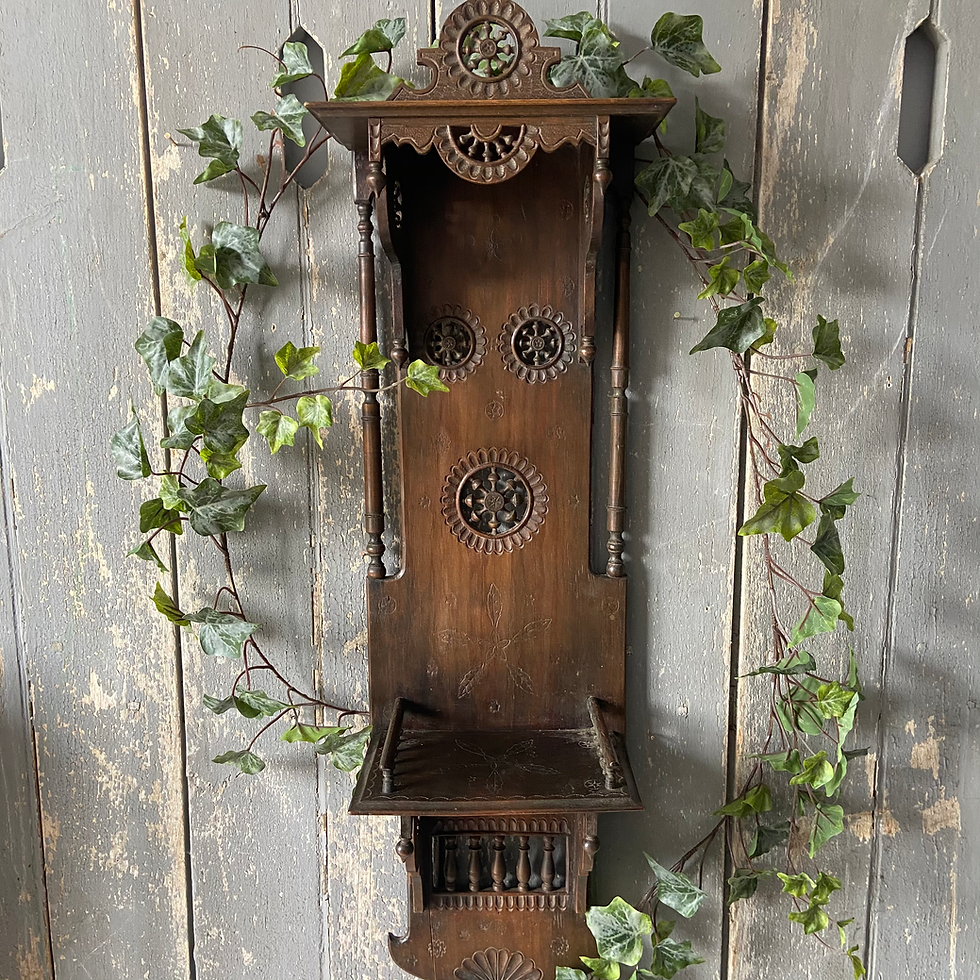 Thumbnail: Antique Carved Ecclesiastical Display Shelf