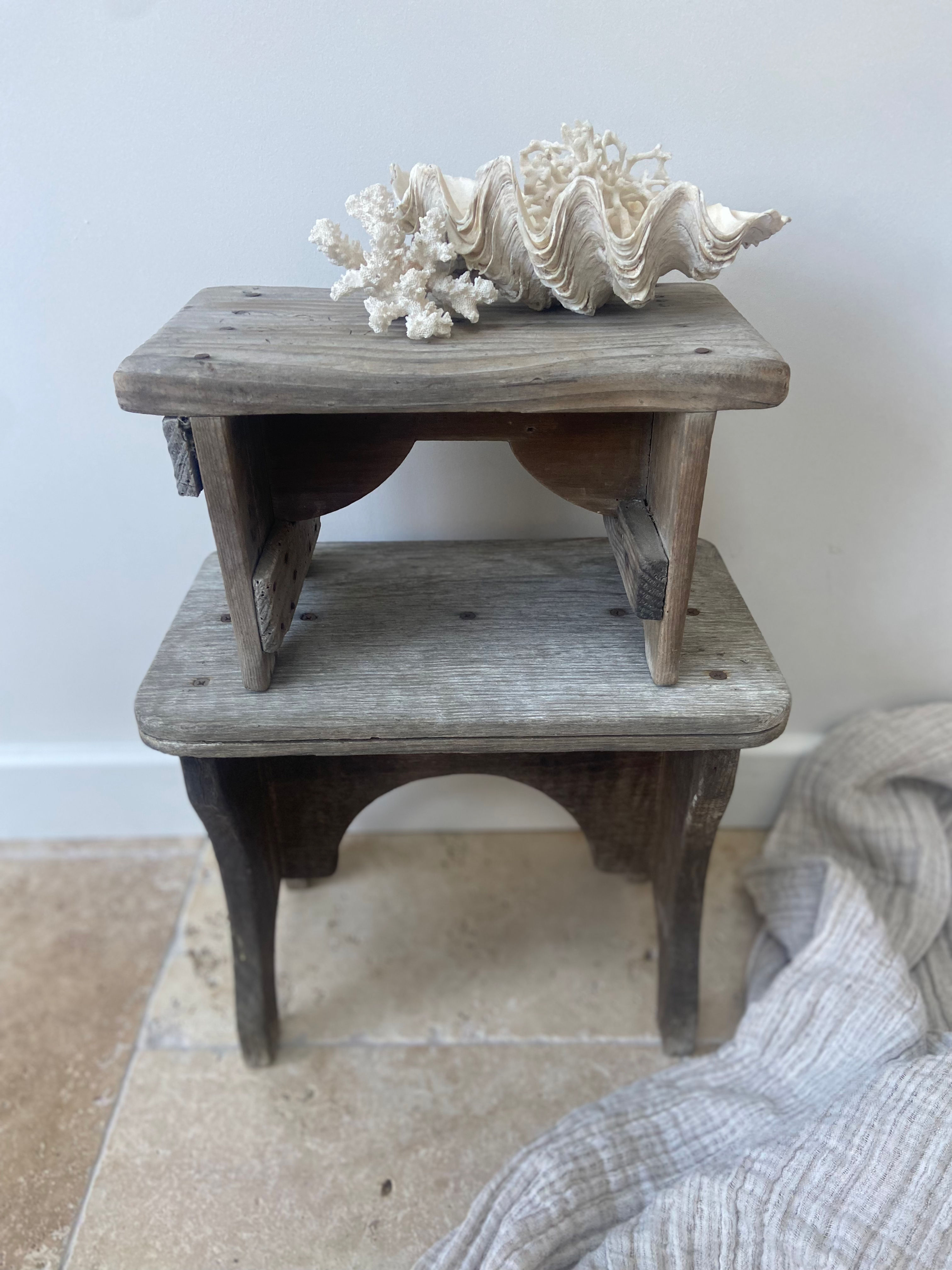 Small French Rustic Stool