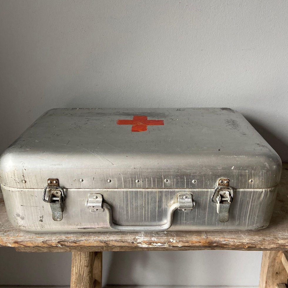 Thumbnail: Large Vintage Hungarian Military First Aid Box 