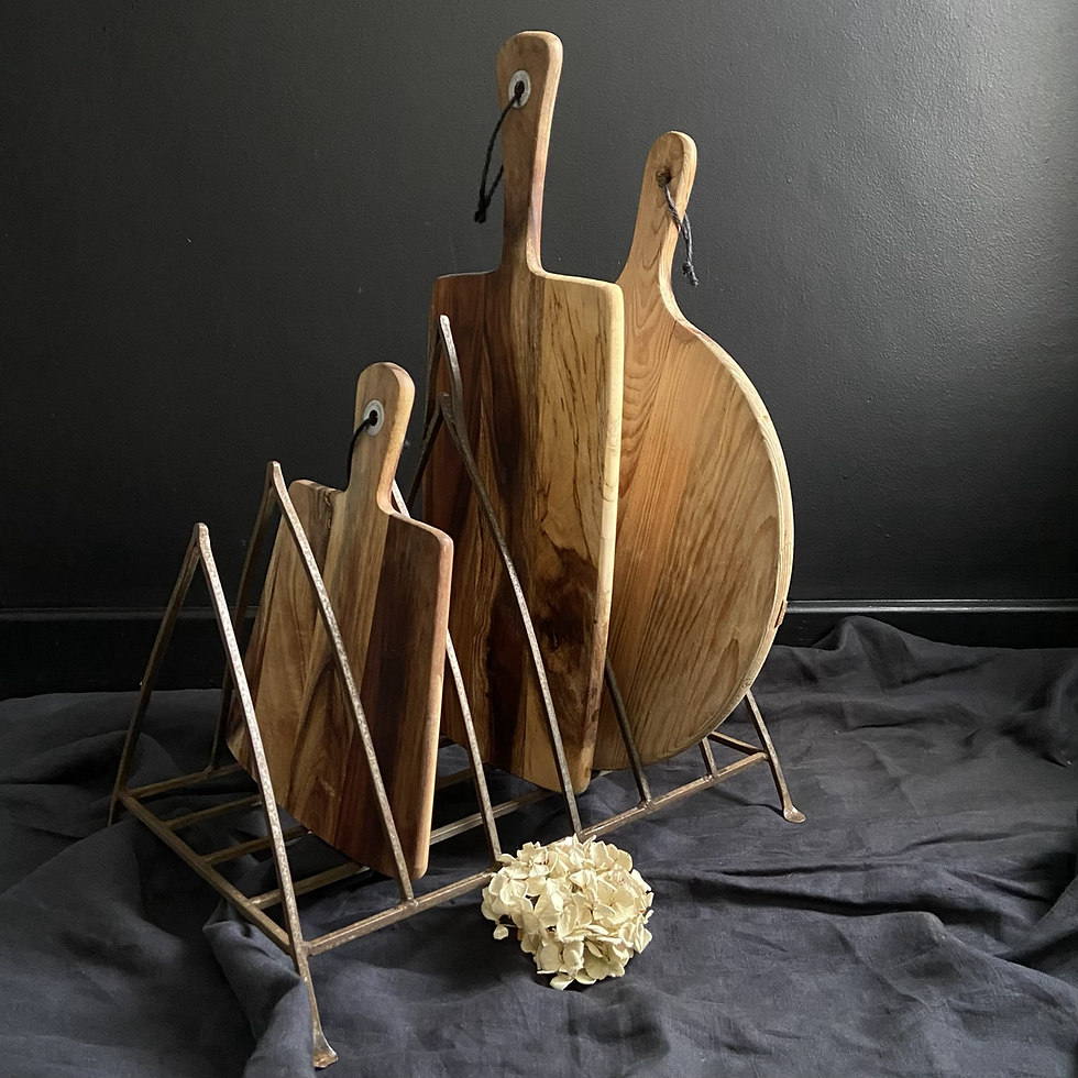 Thumbnail: Unique Vintage Estate Made Heavy Metal Magazine/Book/Chopping Board Rack
