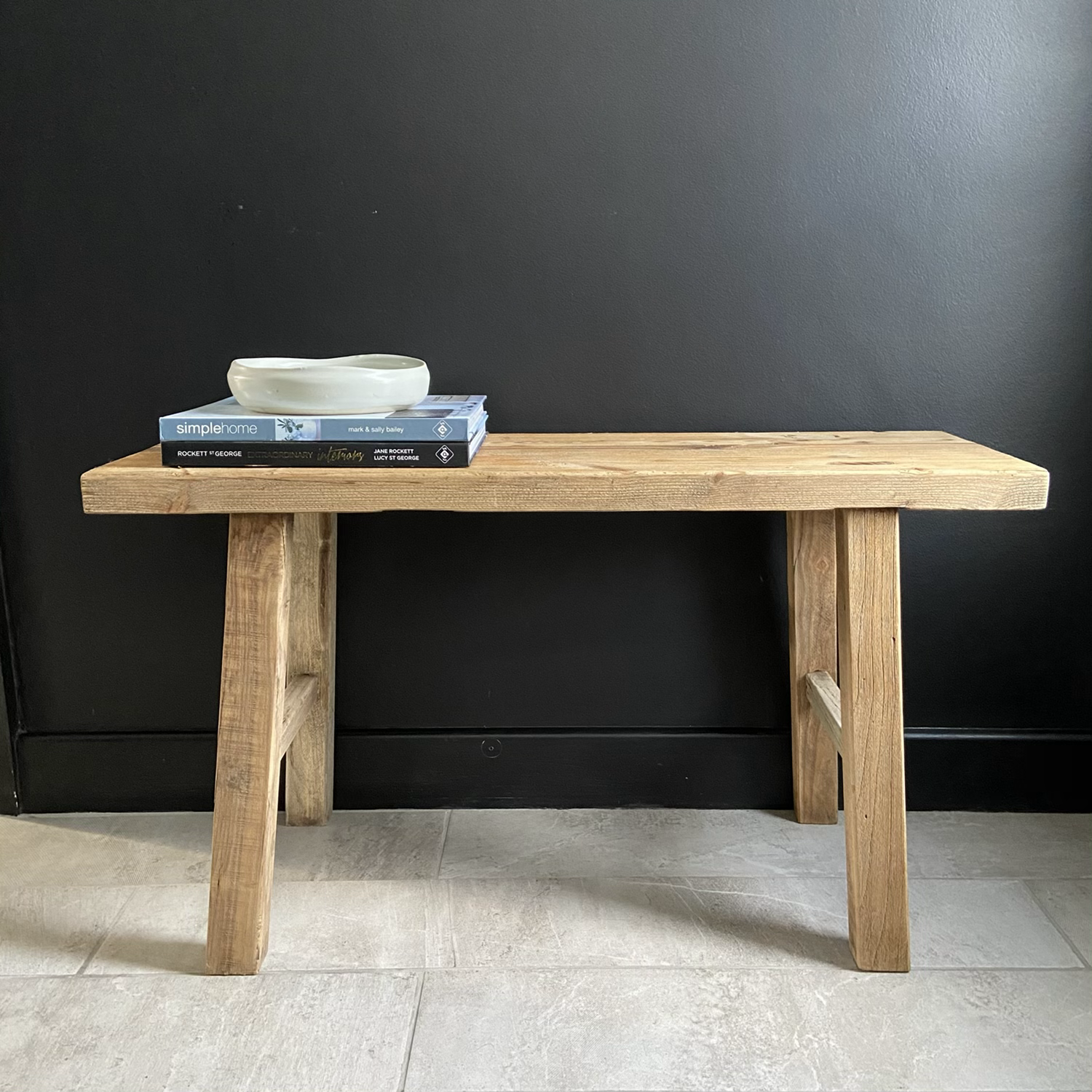 Two Seater Rustic Elm Bench/Coffe Table #1