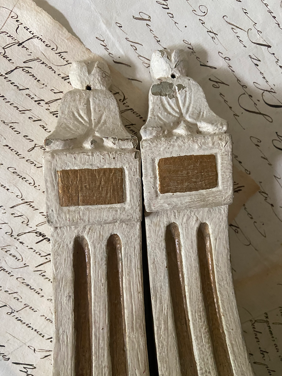 Thumbnail: Antique French Curtain Pole Brackets