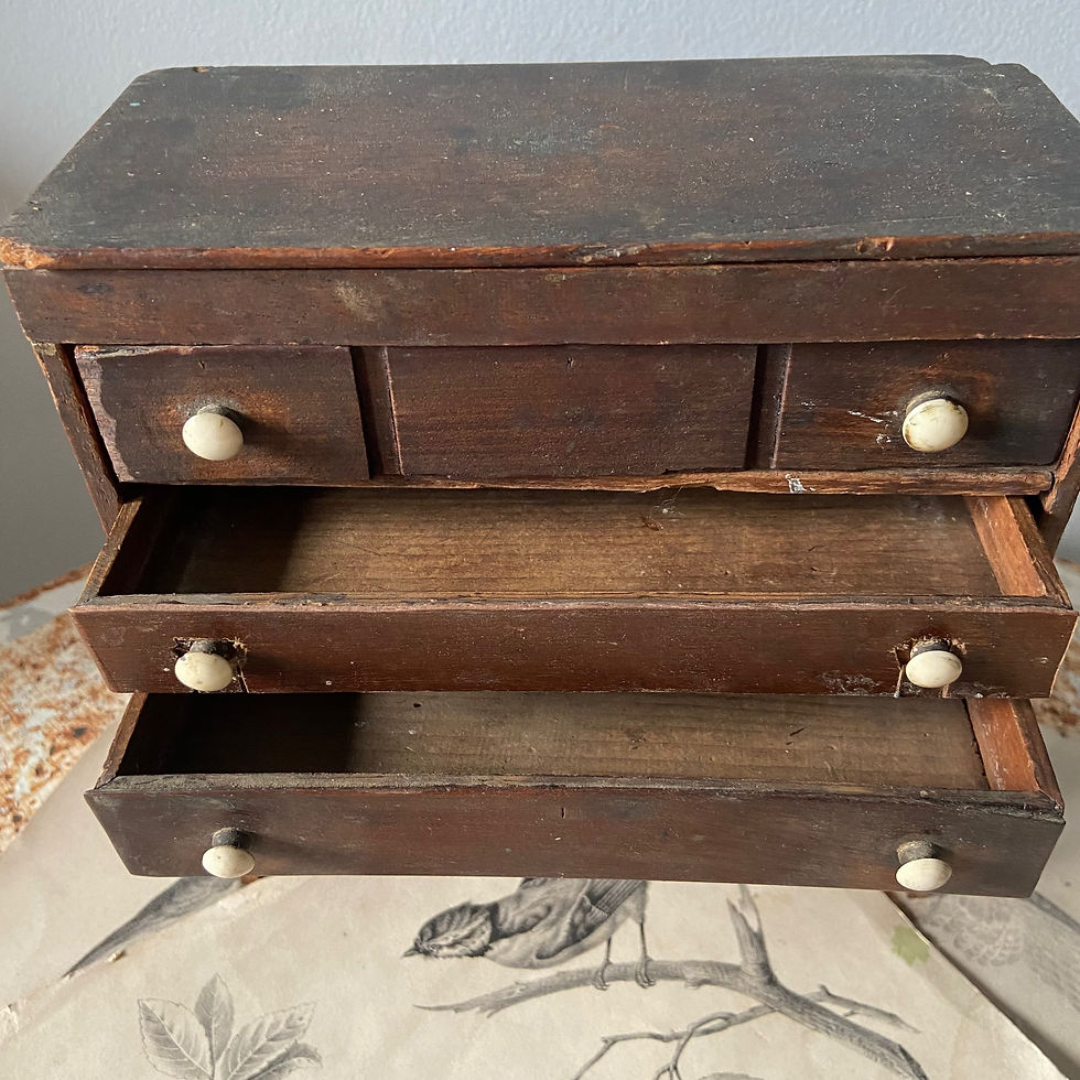 Thumbnail: Miniature Folk Art Chest of Drawers