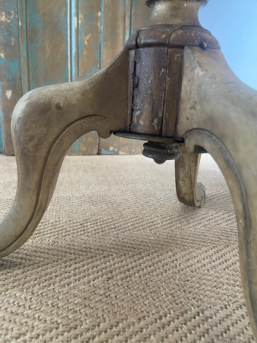 Thumbnail: Vintage Gustavian Style Tea Table Gorgeous Bleached Patina 