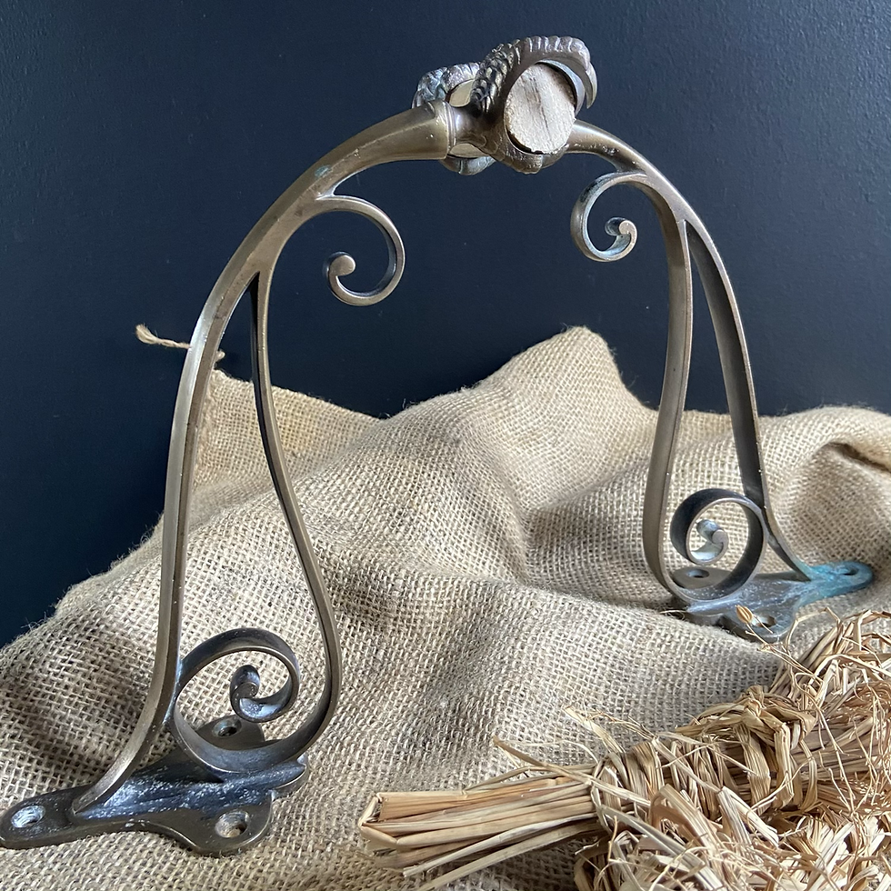Thumbnail: Solid Brass Antique Claw Curtain Rail Brackets 