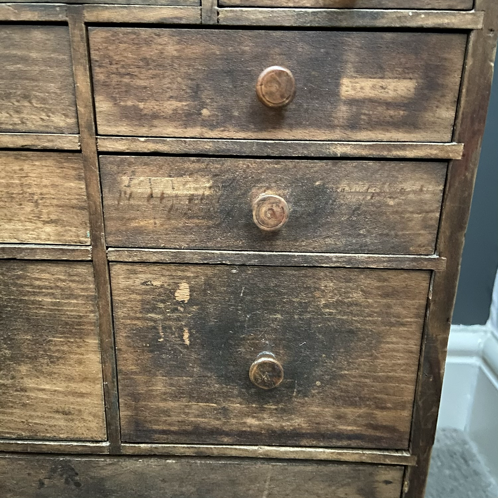 Thumbnail: Vintage French Lamp Makers Drawers #2