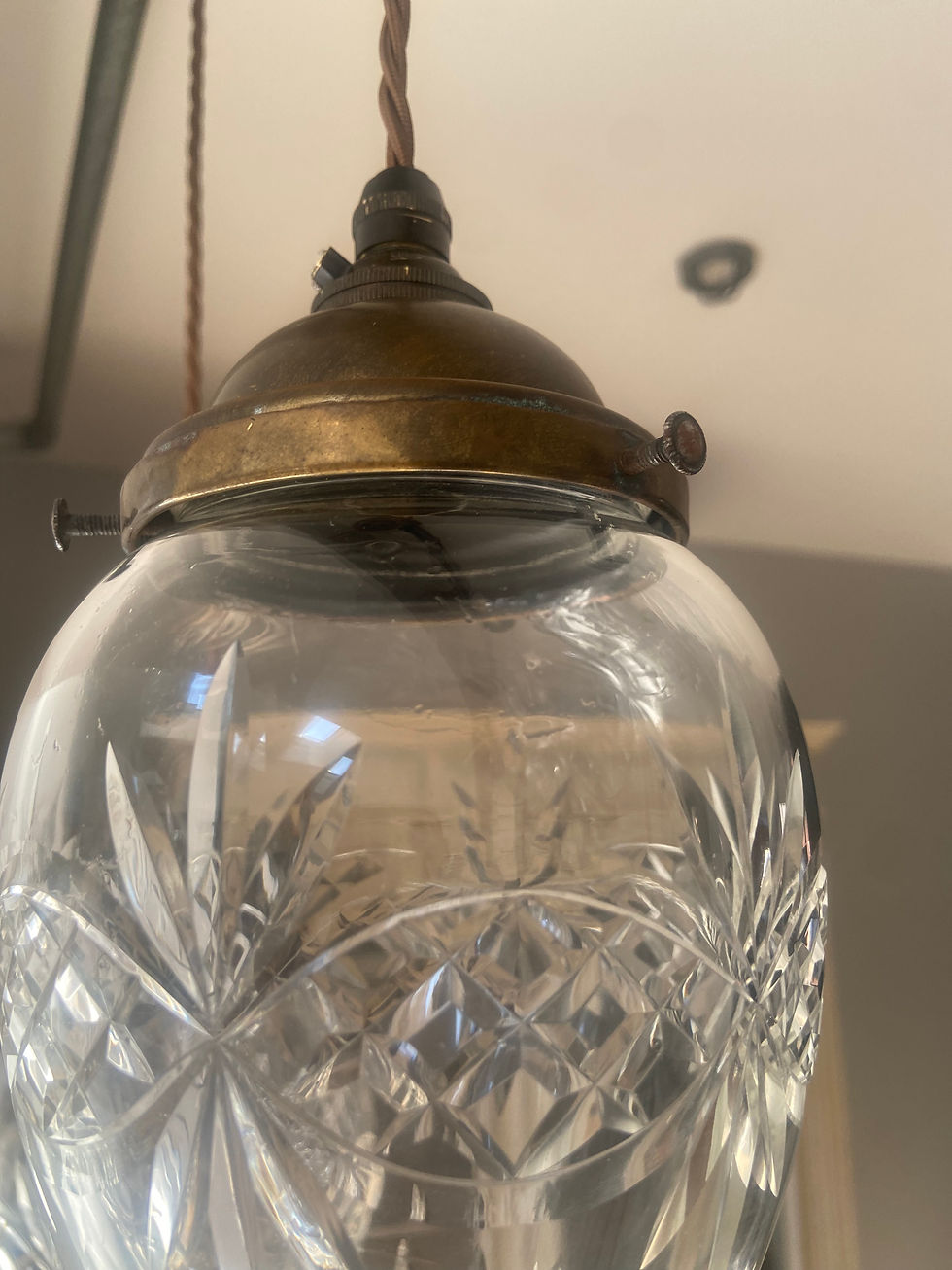 Thumbnail: A Beautiful Pair of Antique Pendant Lights