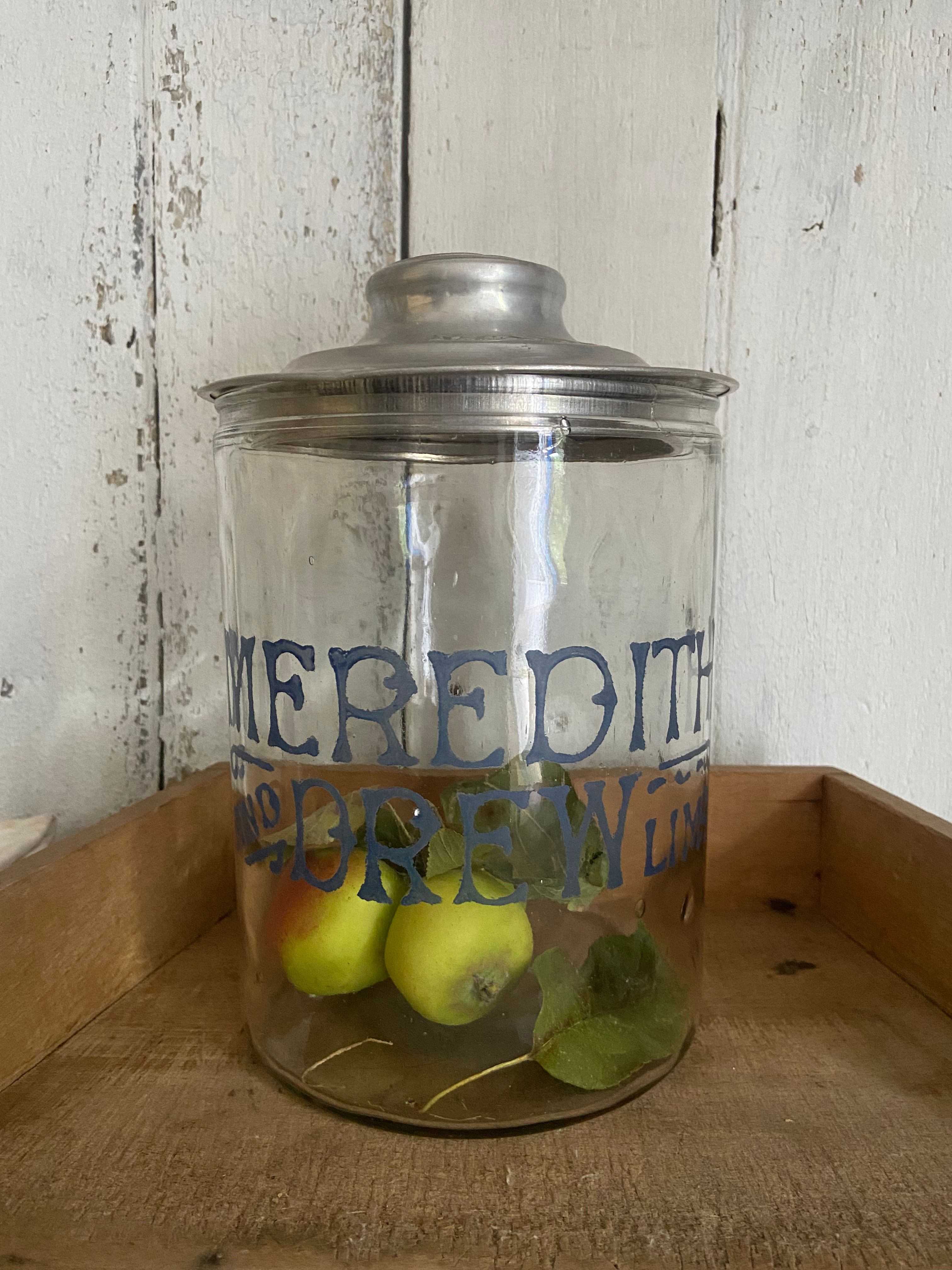 Rare Edwardian Meredith and Drew (McVities) Shop Display Biscuit Jar