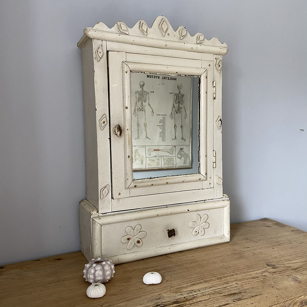 Thumbnail: A Unique French Tramp Art Style Mirrored Cabinet