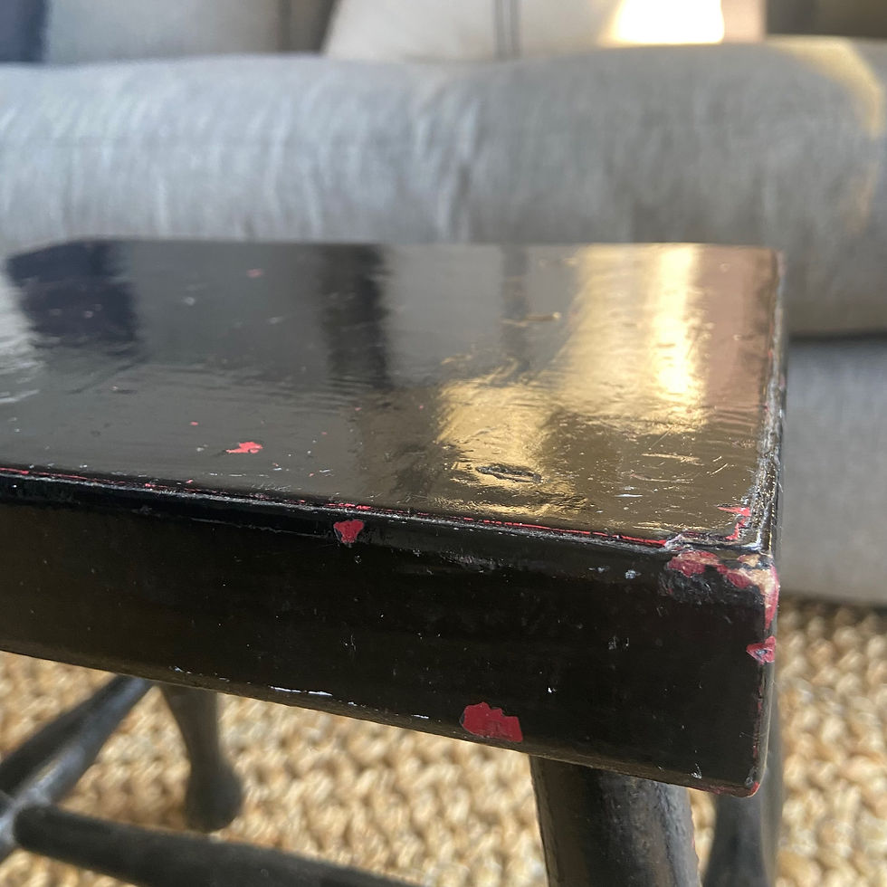 Thumbnail: Vintage Black Painted Stool