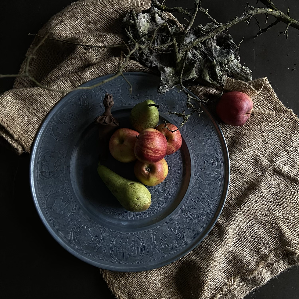 Large Pewter Charger