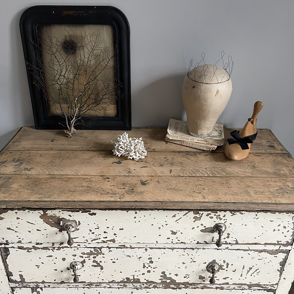 Thumbnail: Fabulous Chippy Paint Drawers c. Early 1900’s