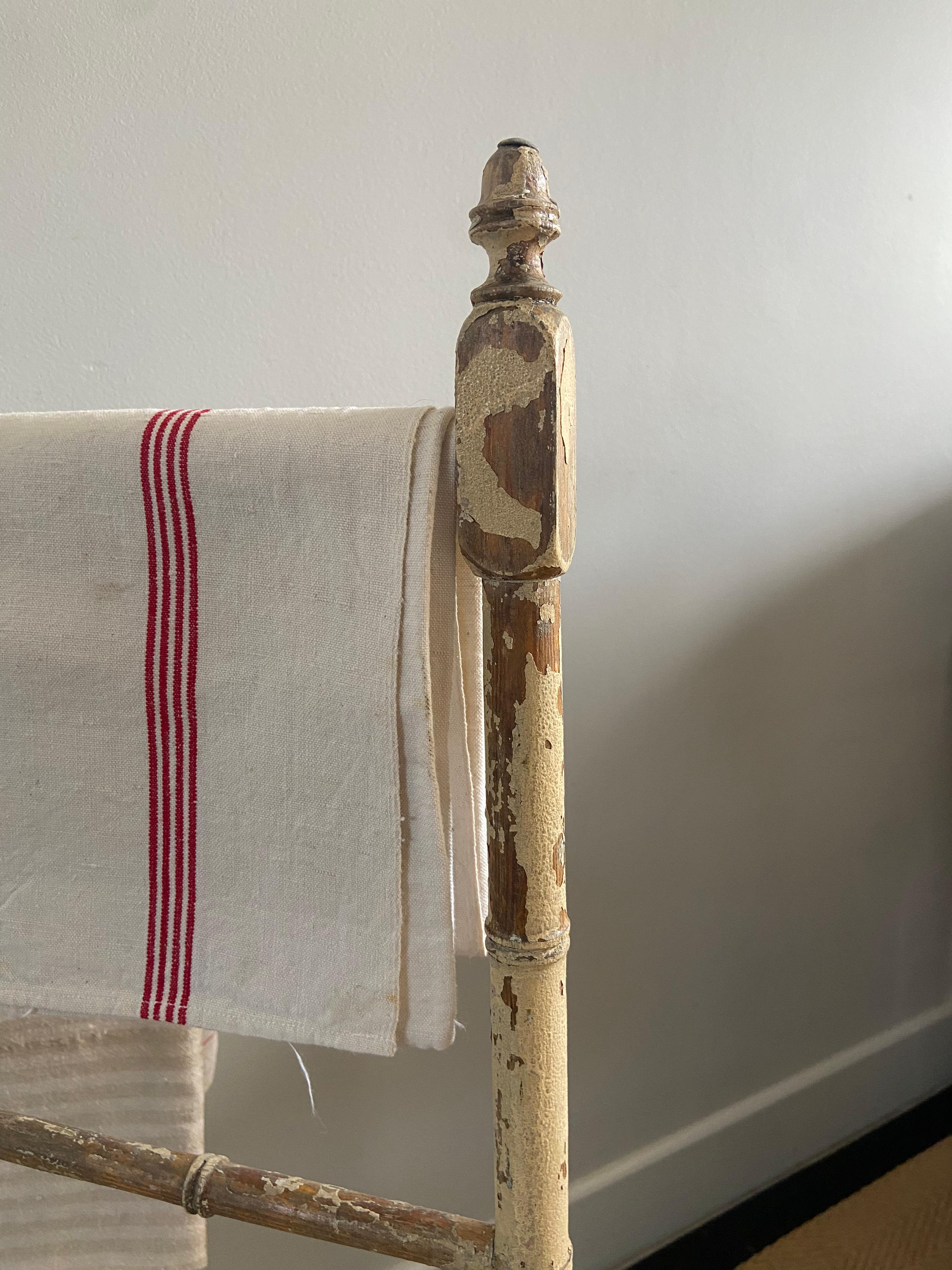 Wonderfully Chippy Vintage French Faux Bamboo Airer