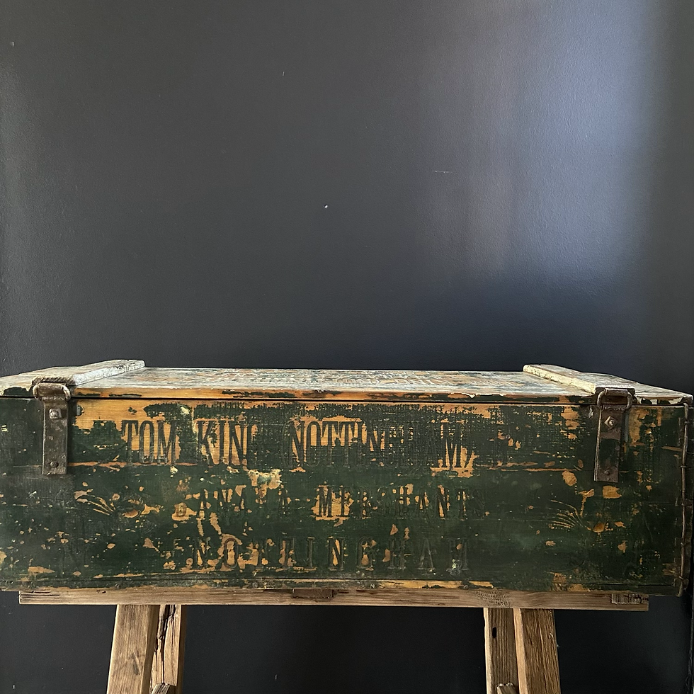 Thumbnail: A Glorious Vintage Banana Crate/Trunk with Original Lid & Typography 
