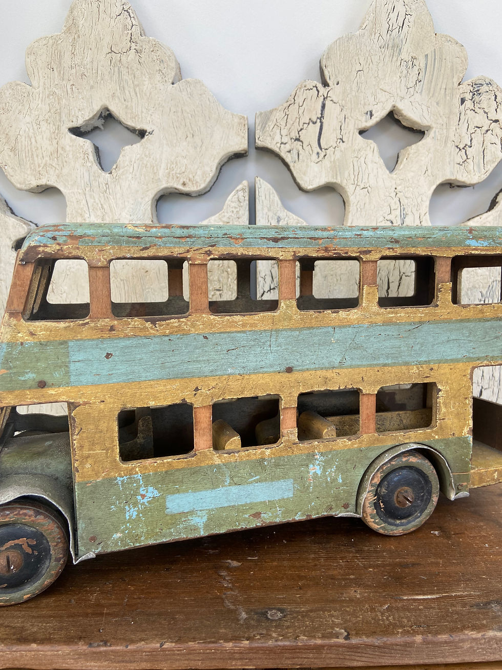Thumbnail: Vintage Folk Art Double Decker Bus
