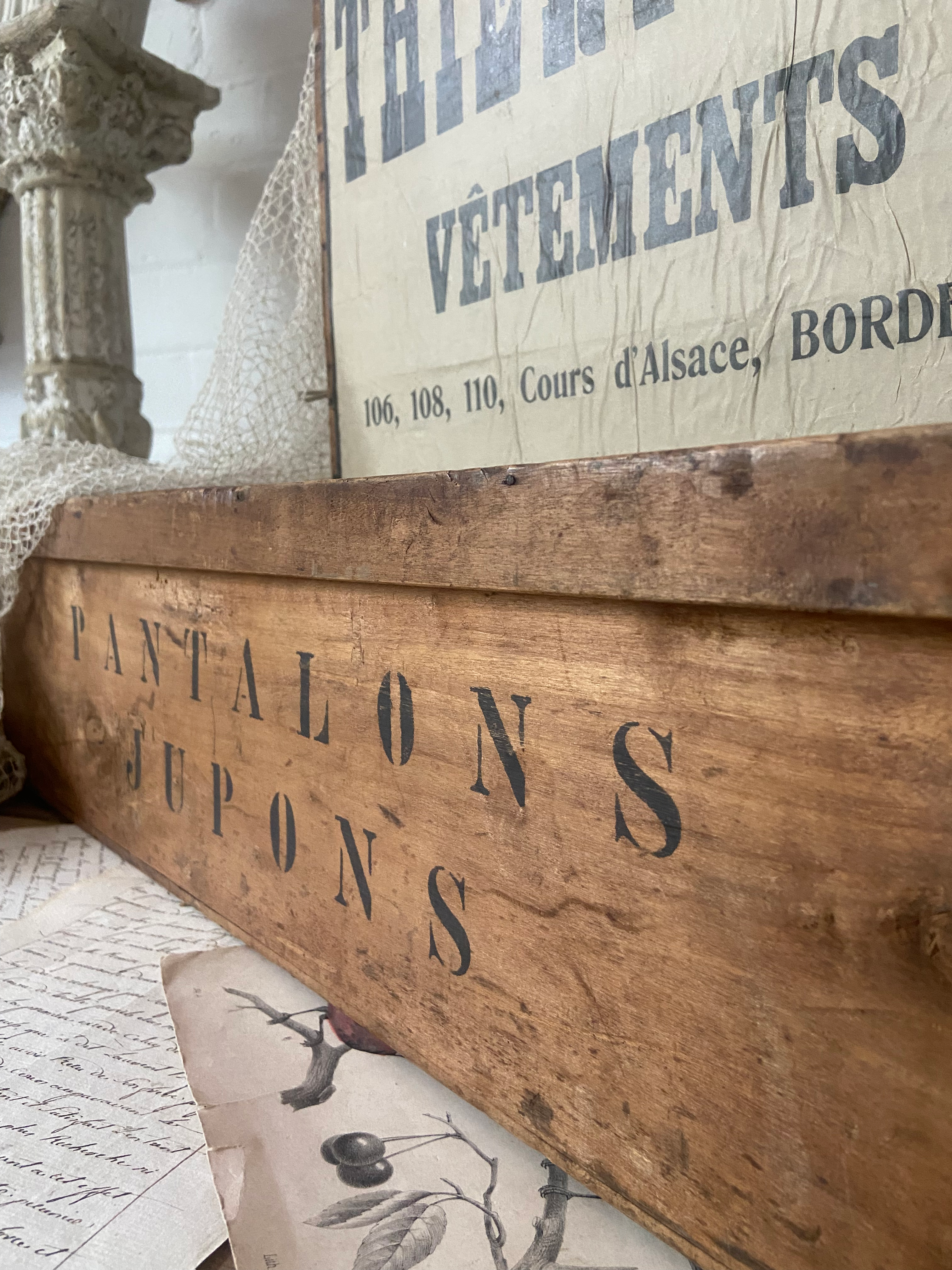 Fabulous Antique French Haberdashery Box