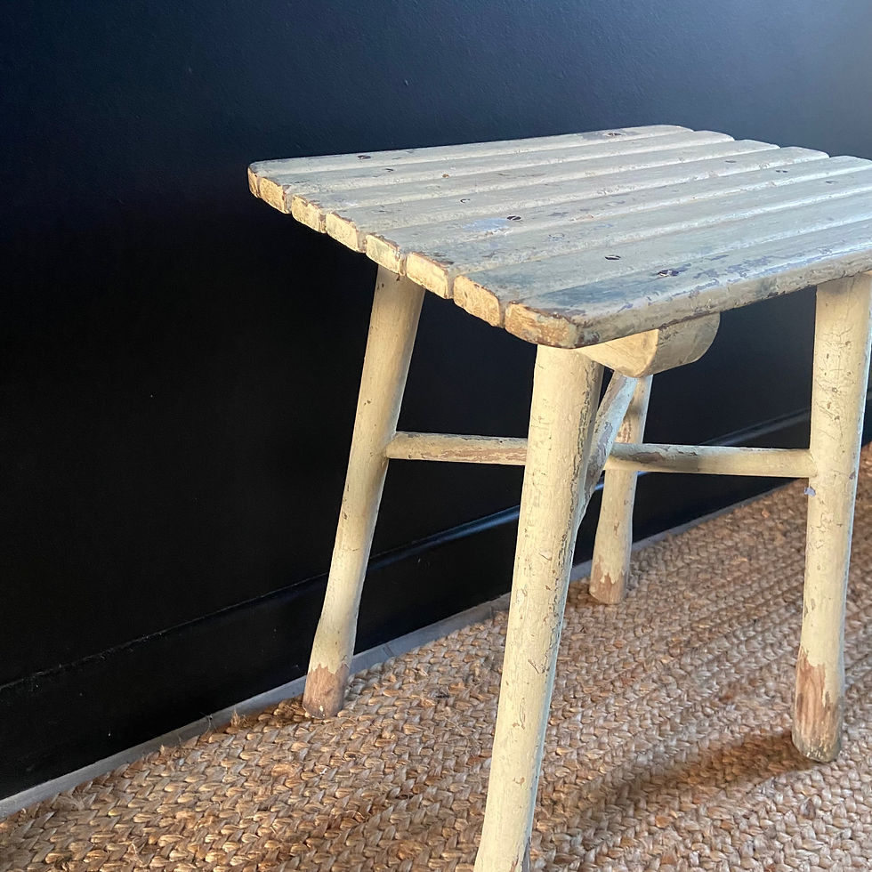 Thumbnail: Vintage Slatted Stool/Side Table