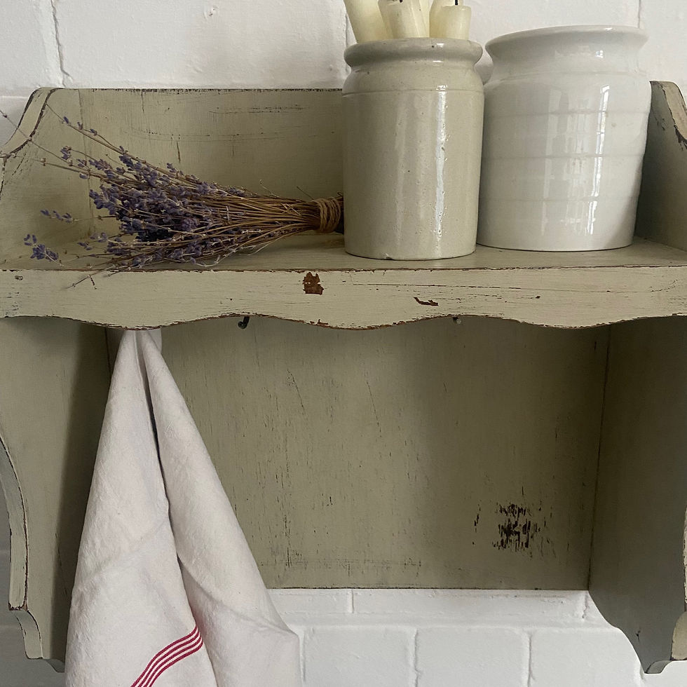 Thumbnail: French Painted Shelf with Hooks  