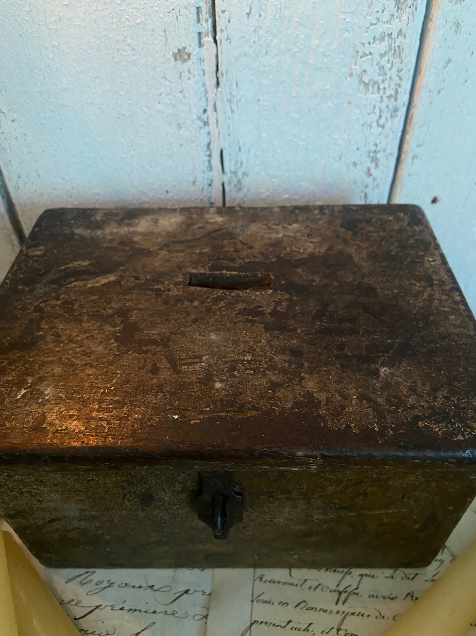 Thumbnail: Church Candle Offertory Box with Glorious Patina