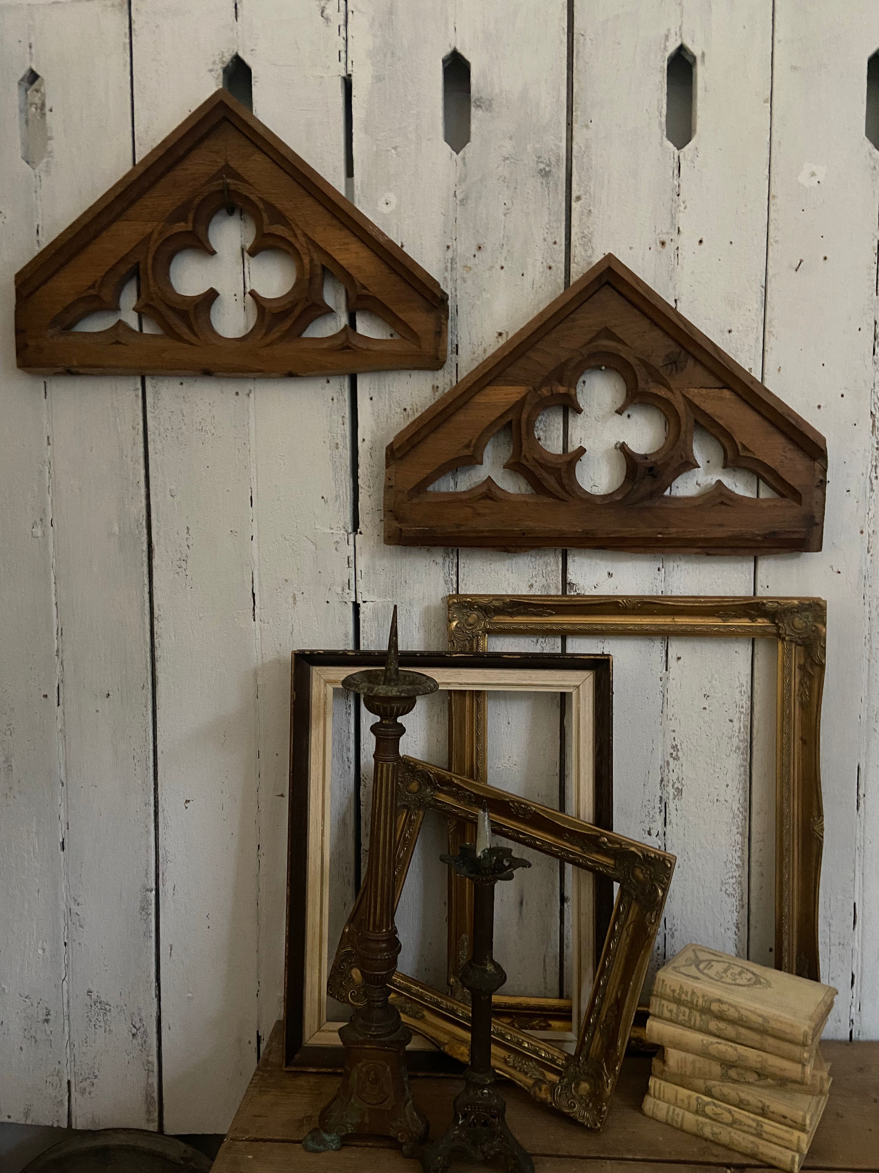 Glorious Antique French Hardwood Ecclesiastical Carved Fragments 