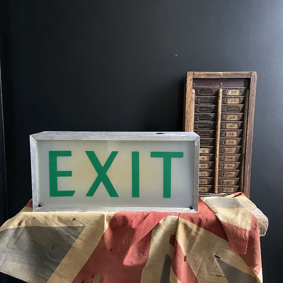 Vintage EXIT Sign Light Box Lamp