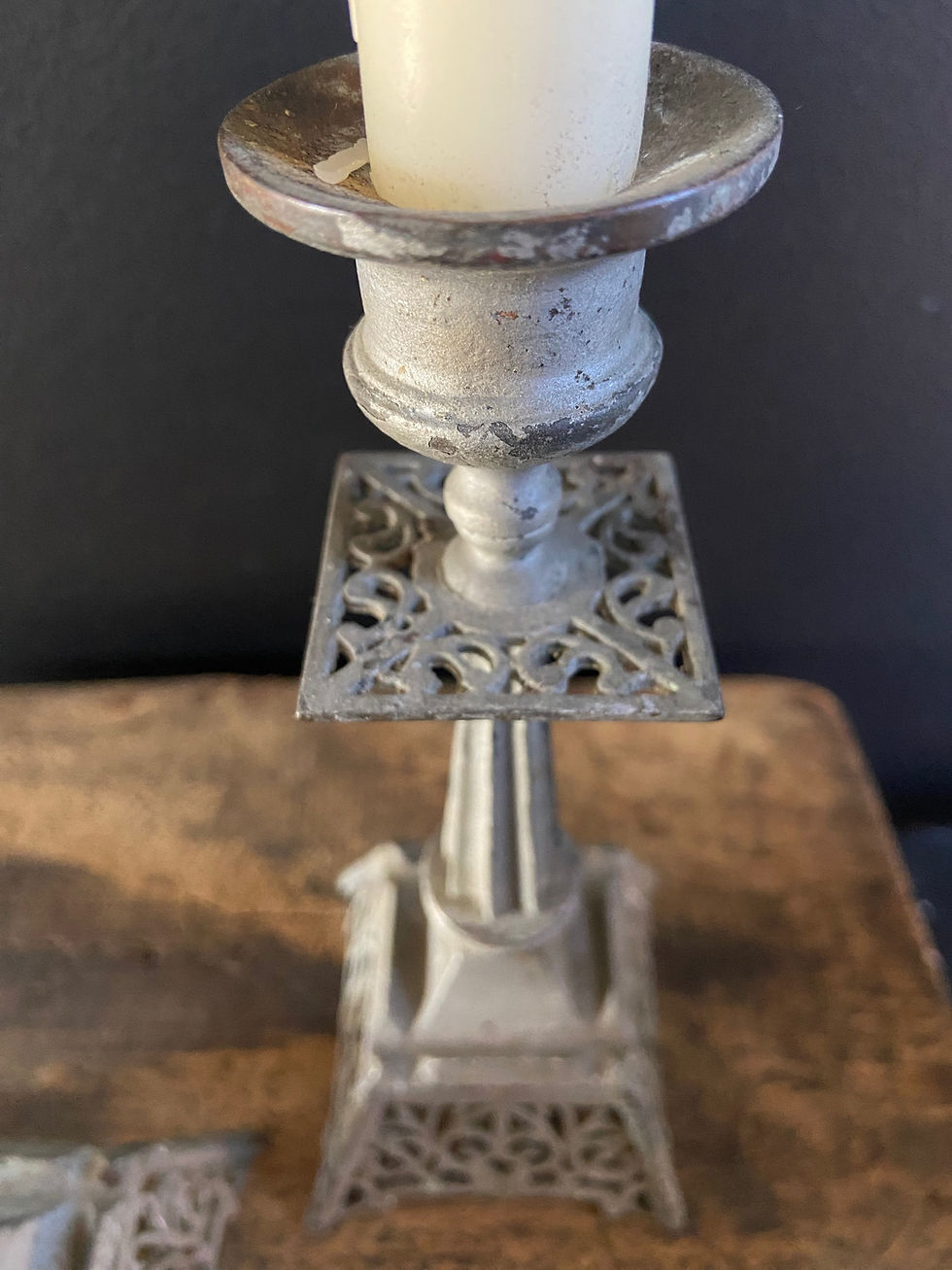 Thumbnail: Pair of Rustic Candlesticks 
