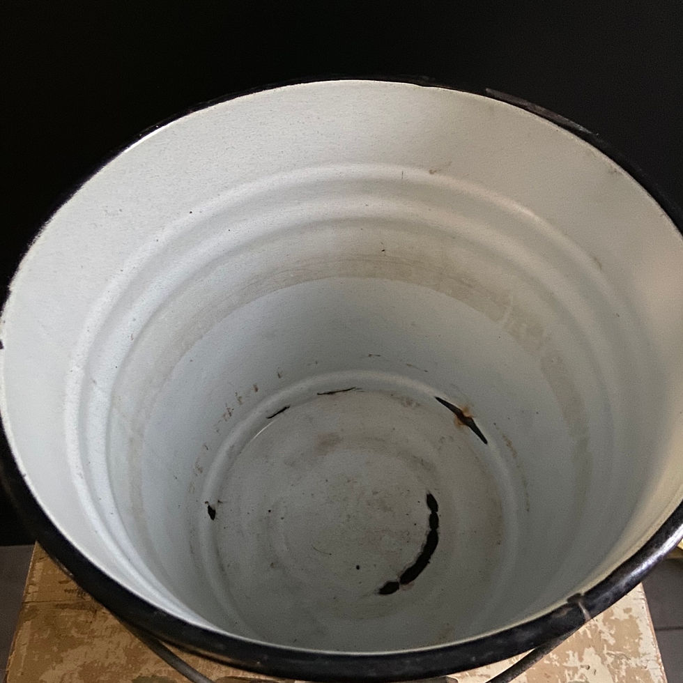 Thumbnail: Vintage Green Enamel Bucket #4