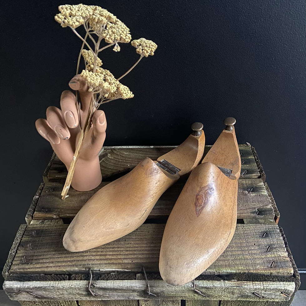 Thumbnail: Two Pairs of Vintage Wooden Shoe Lasts