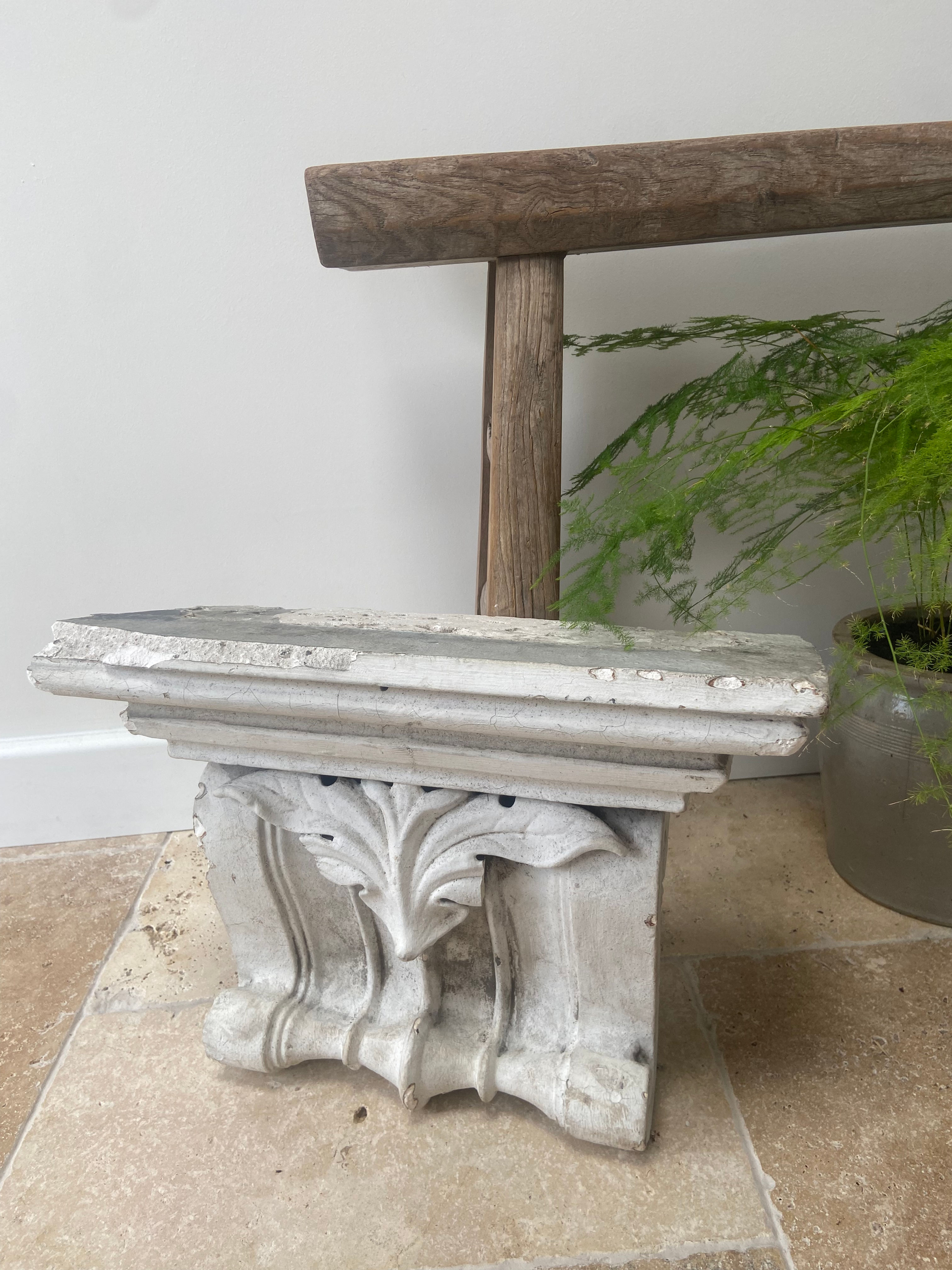 Large Antique Plaster Corbel