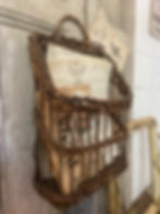 Thumbnail: Gorgeous Vintage French Wicker Wall Pocket