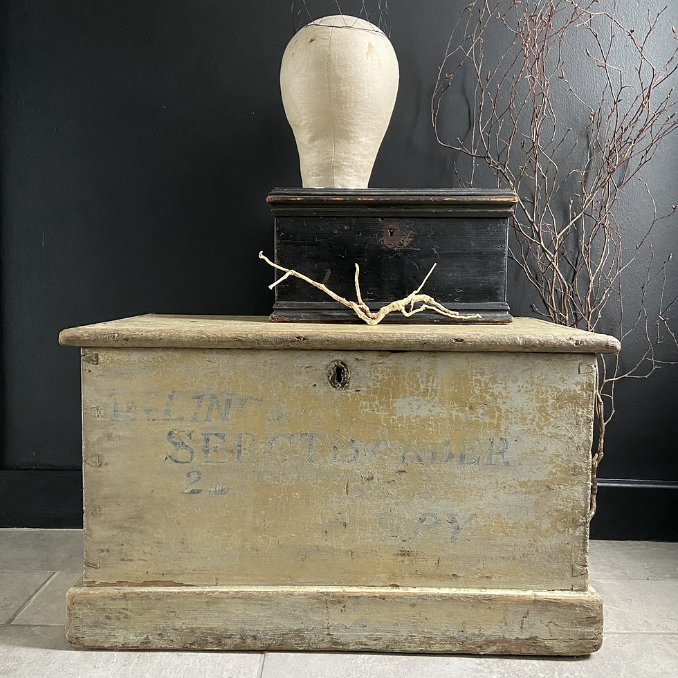 Thumbnail: Antique Trunk Chippy Patina & Typography 