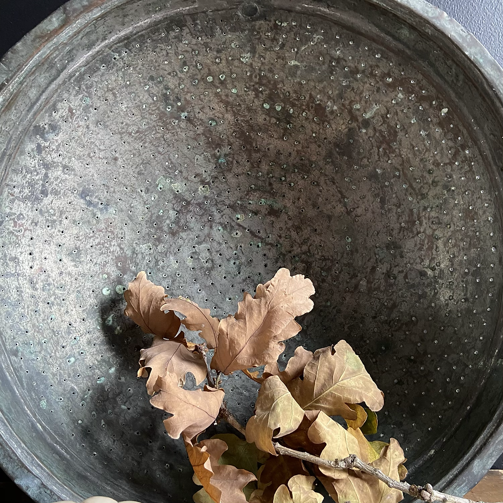 Thumbnail: Large French Antique Copper Sieve/Colander 