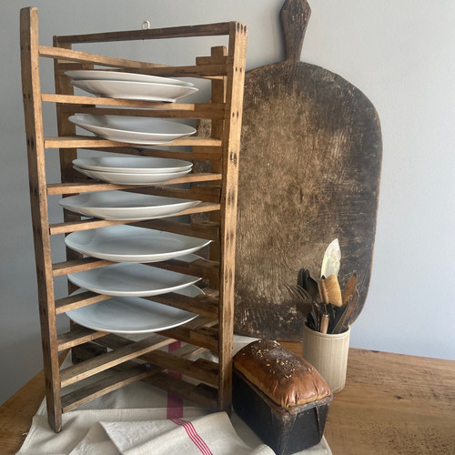 Rustic French Vintage Plate Rack Saltmill Vintage
