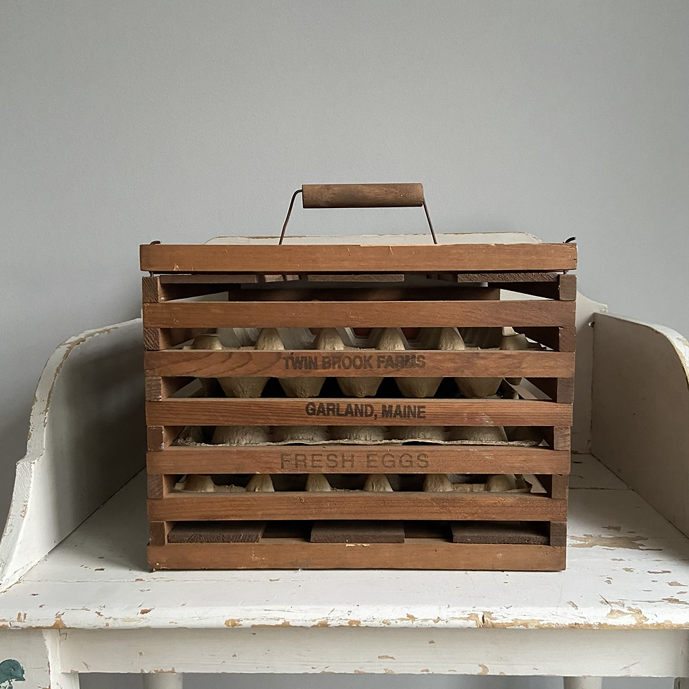 Thumbnail: Vintage American Wooden Egg Crate