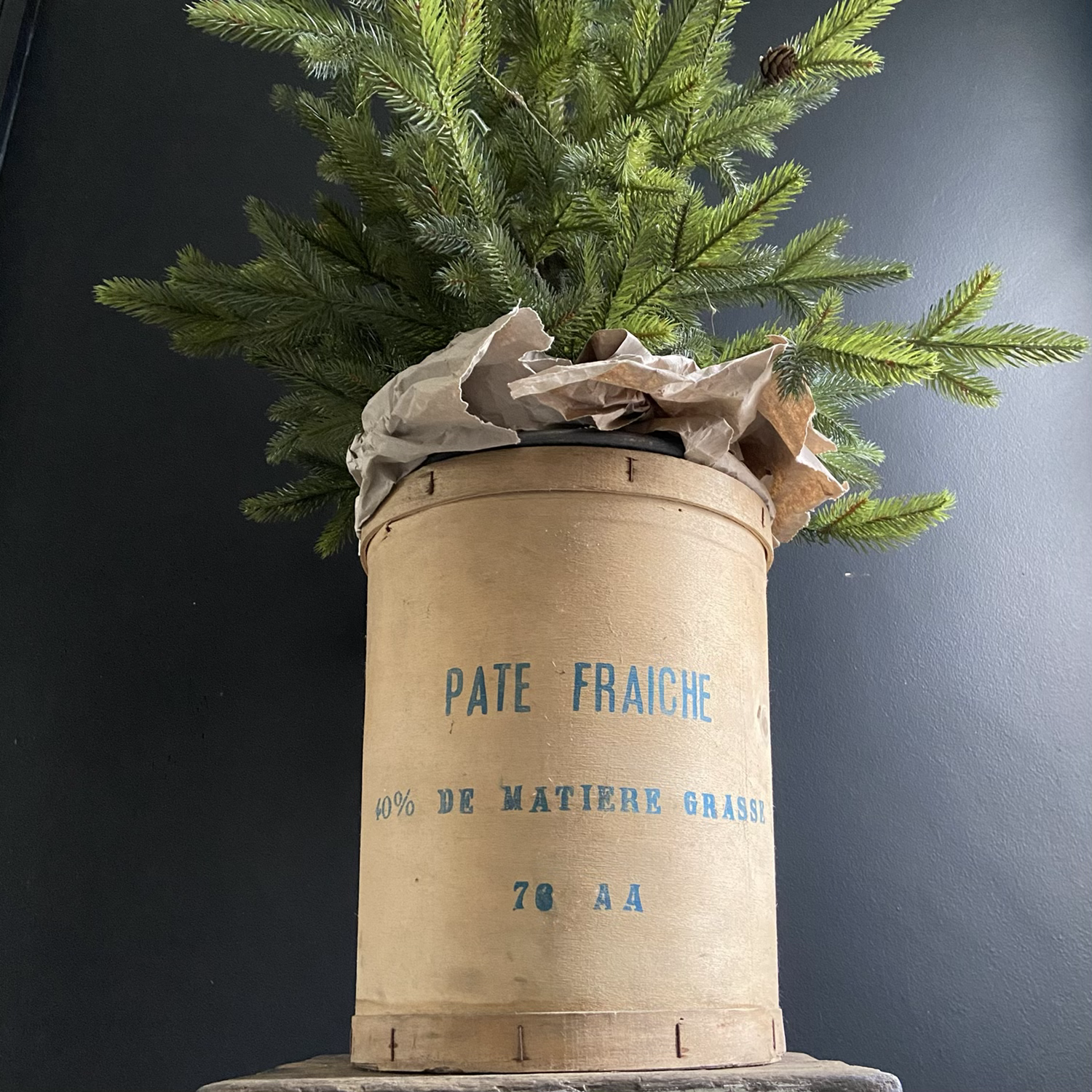 Vintage French Bentwood Pate Canister