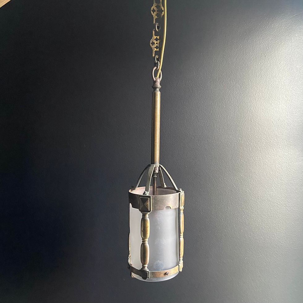 Thumbnail: Antique Arts and Crafts Pendant Light