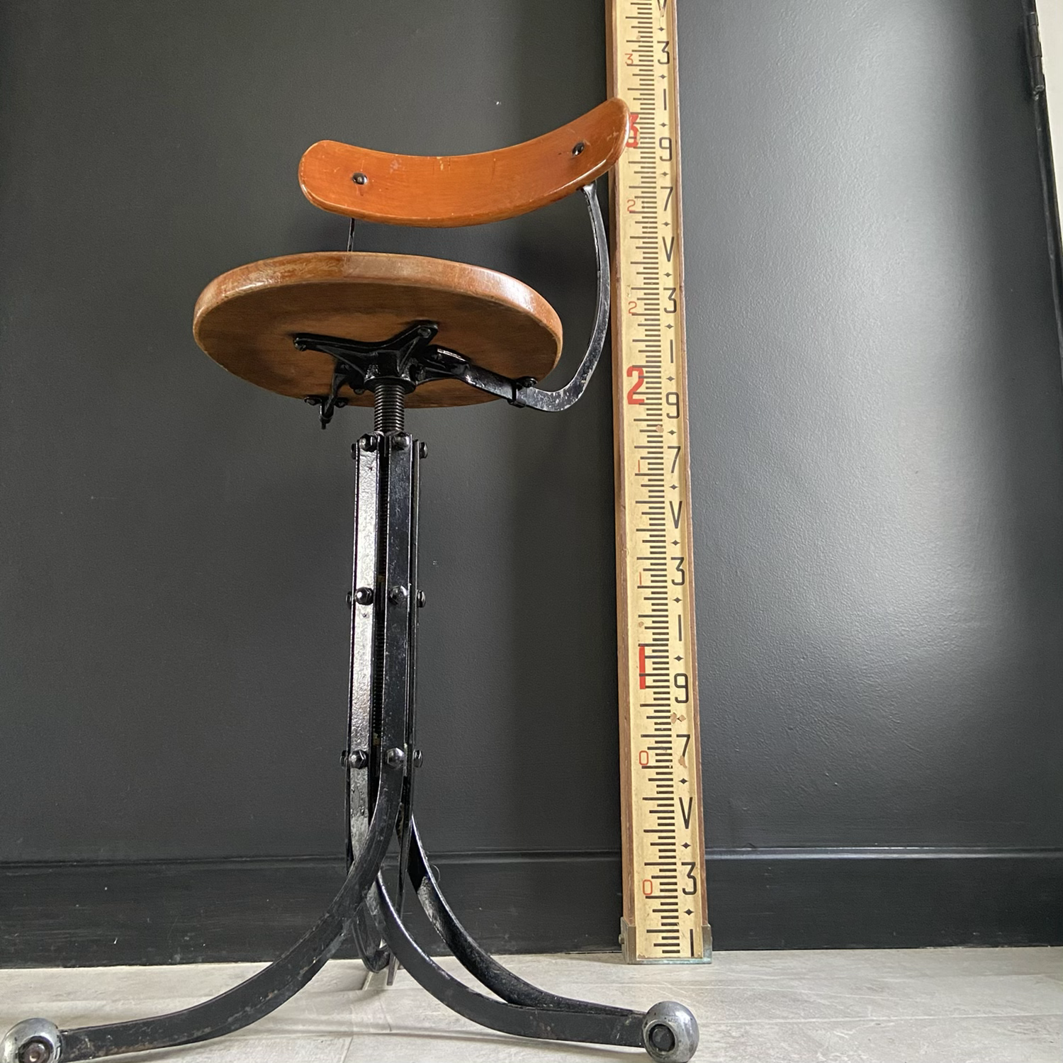 Art Deco Adjustable Machinists Chair