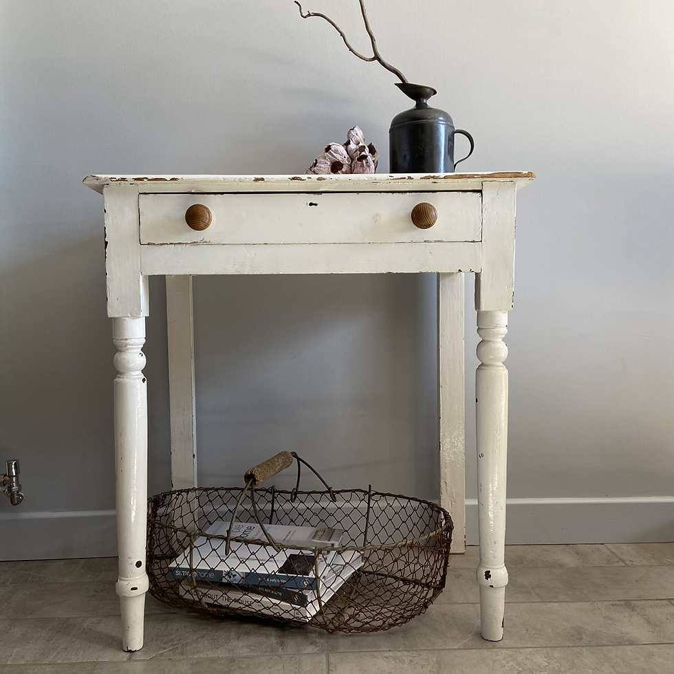 Thumbnail: Gorgeous Vintage Chippy White Table