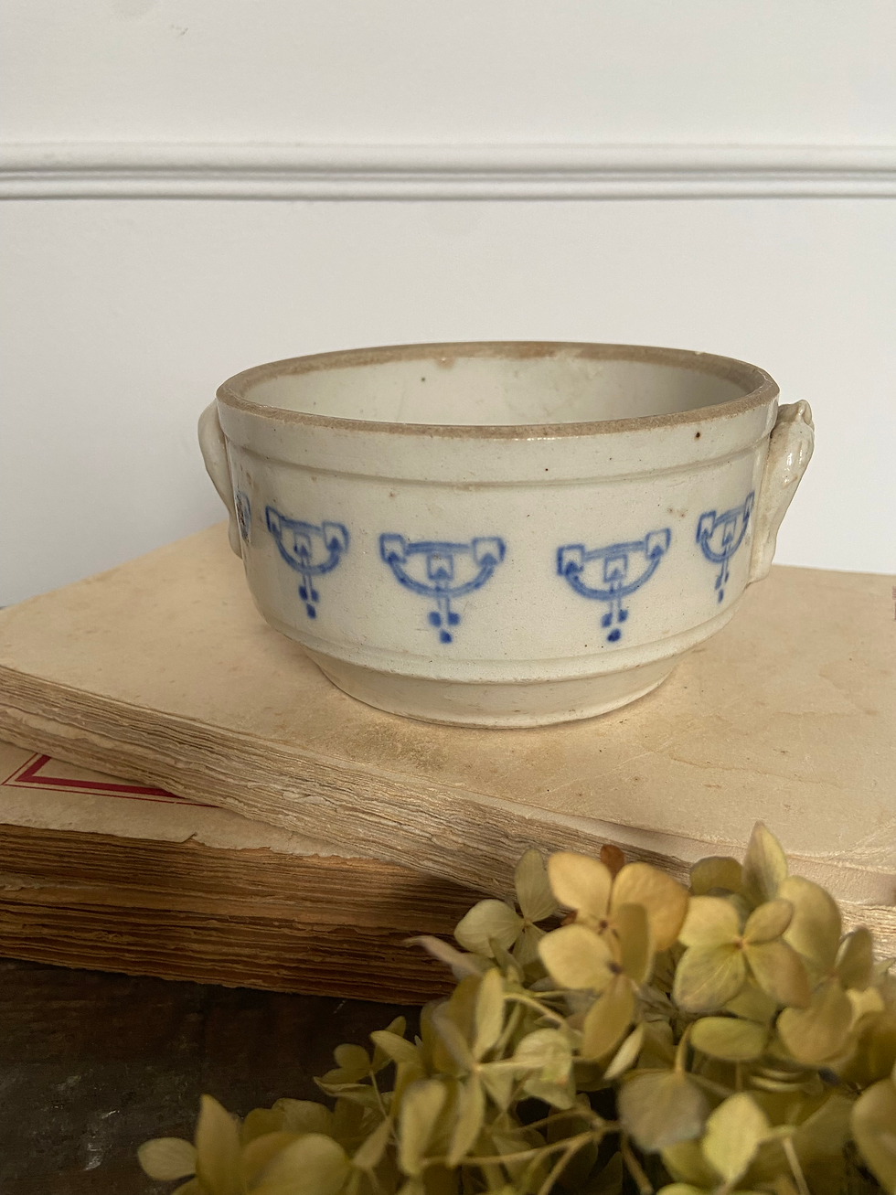 Thumbnail: Lovely Patterned Stoneware Soup Bowl