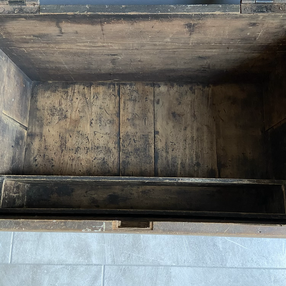 Thumbnail: Large Heavy Vintage Trunk - Perfect Coffee Table