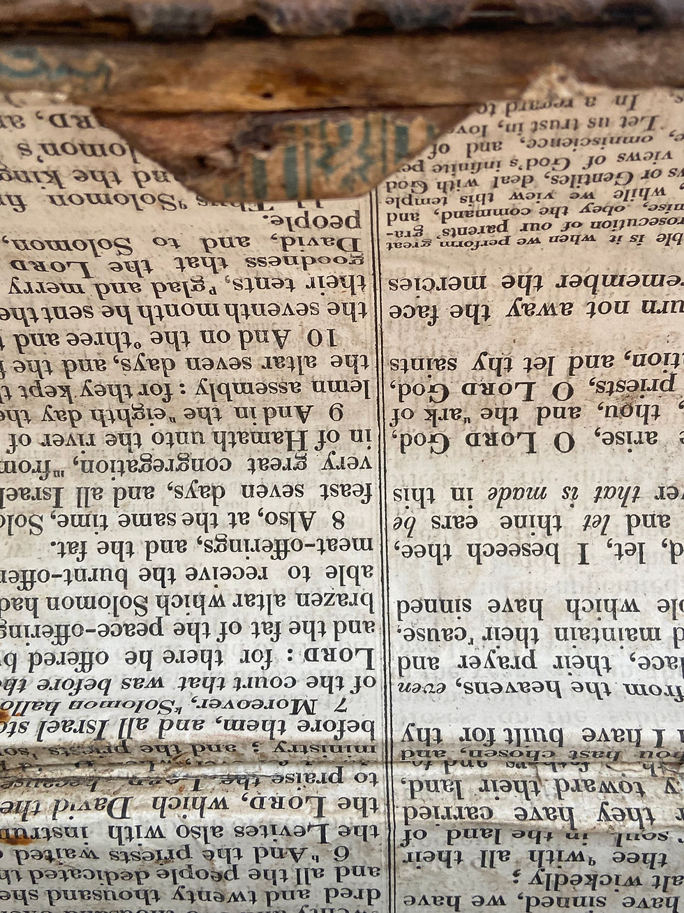 Thumbnail: Antique Folk Art Wood and Leather Domed Top Box 