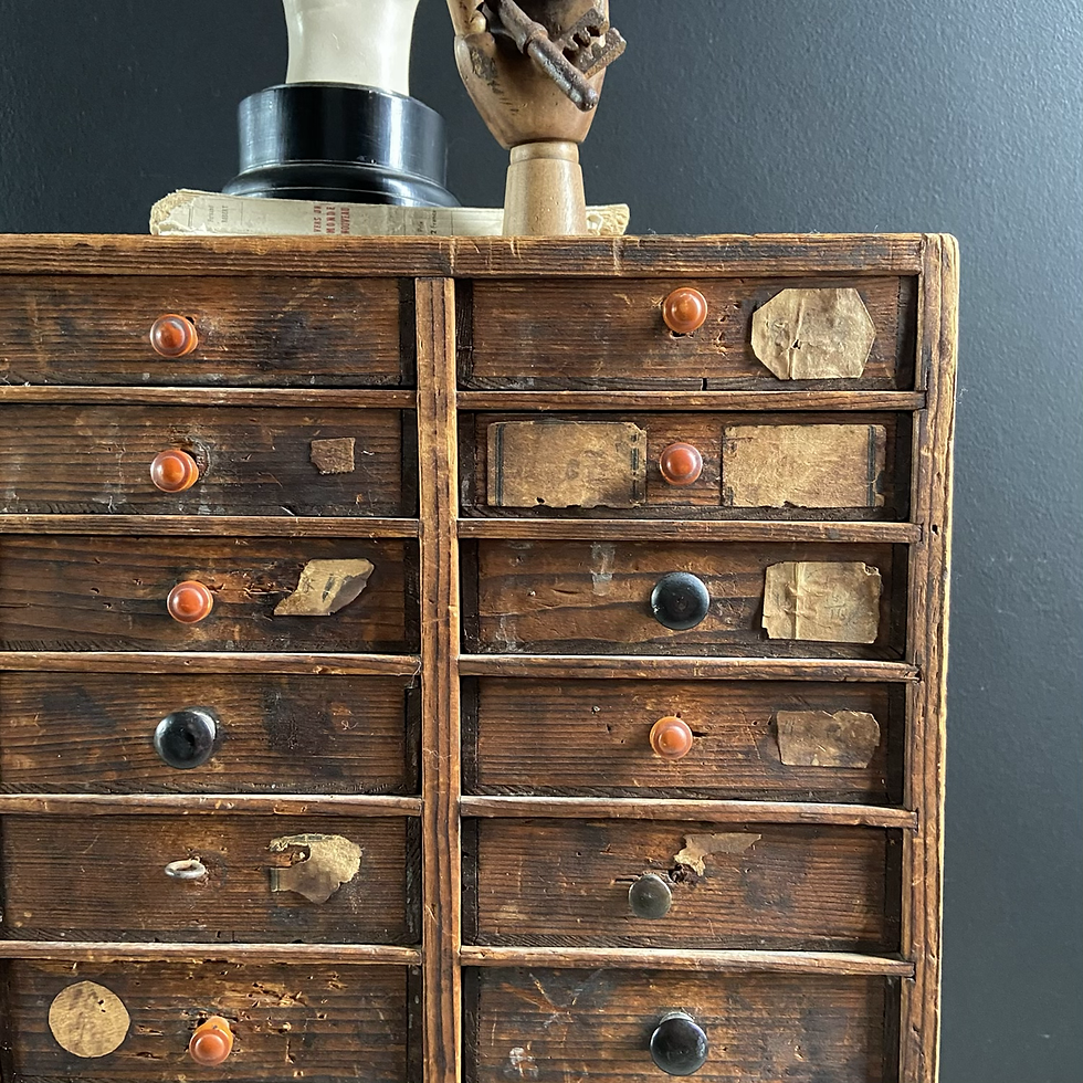 Thumbnail: Vintage Scratch Built Watchmakers Drawers. 