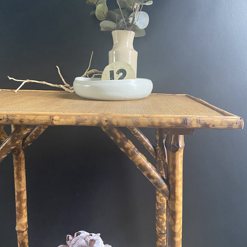 Thumbnail: A Stunning Antique Tiger Bamboo Side Table