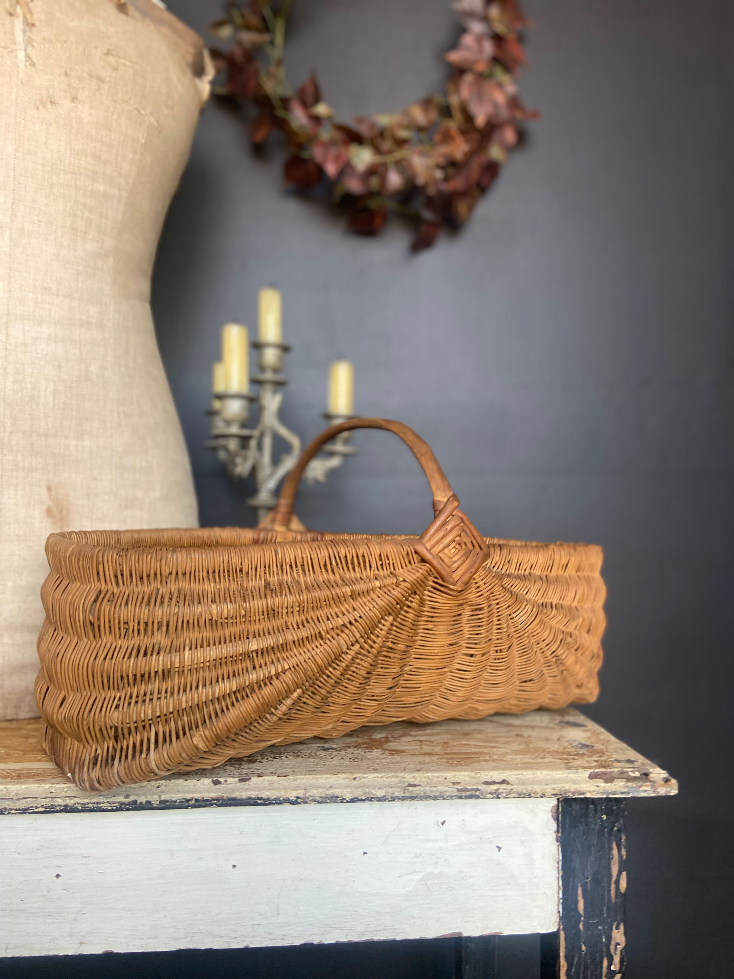 Vintage French Gathering Basket