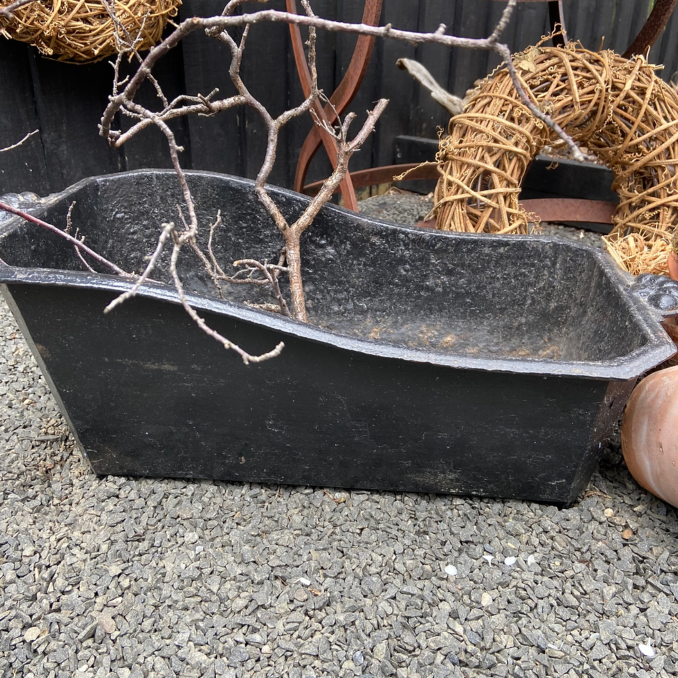 Thumbnail: French Vintage Cast Iron Bath Shaped Planters 