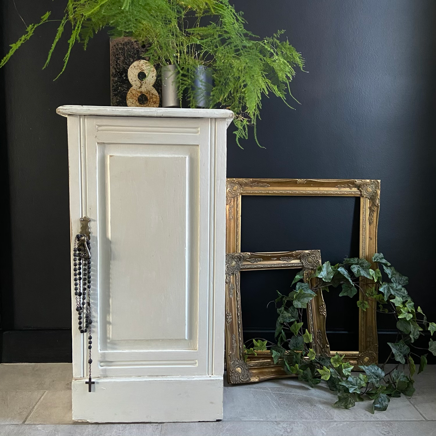 Vintage Painted Cupboard with Shelf