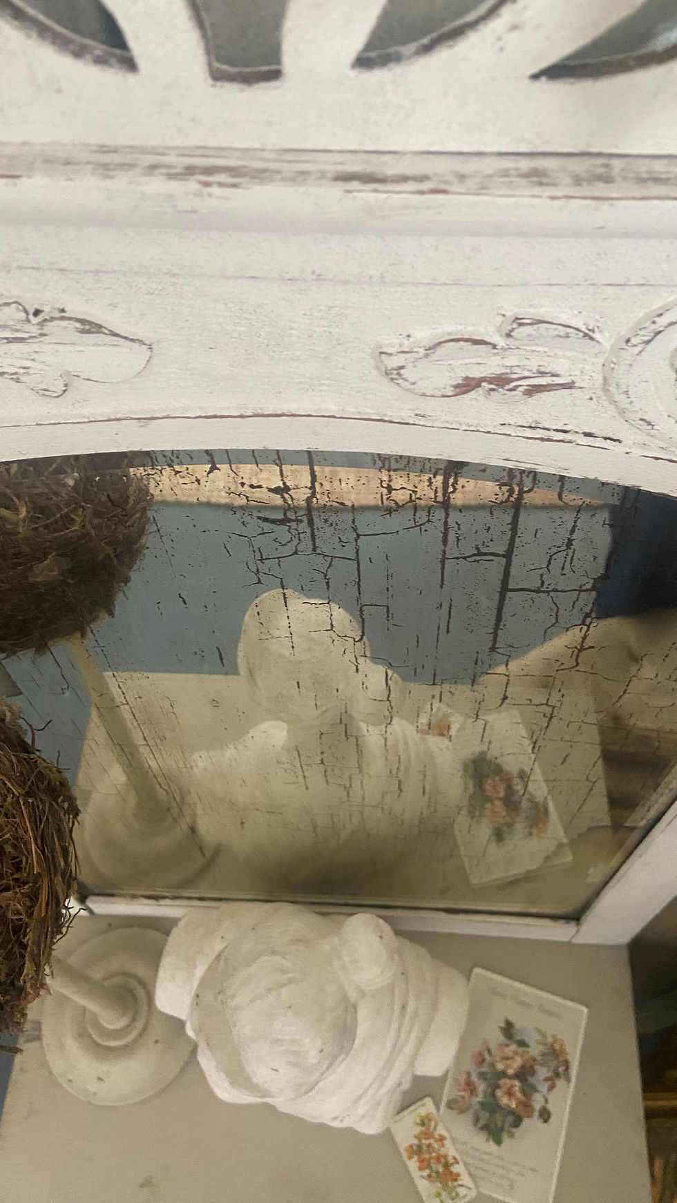 Thumbnail: Amazingly Foxed Vintage French Mirror 