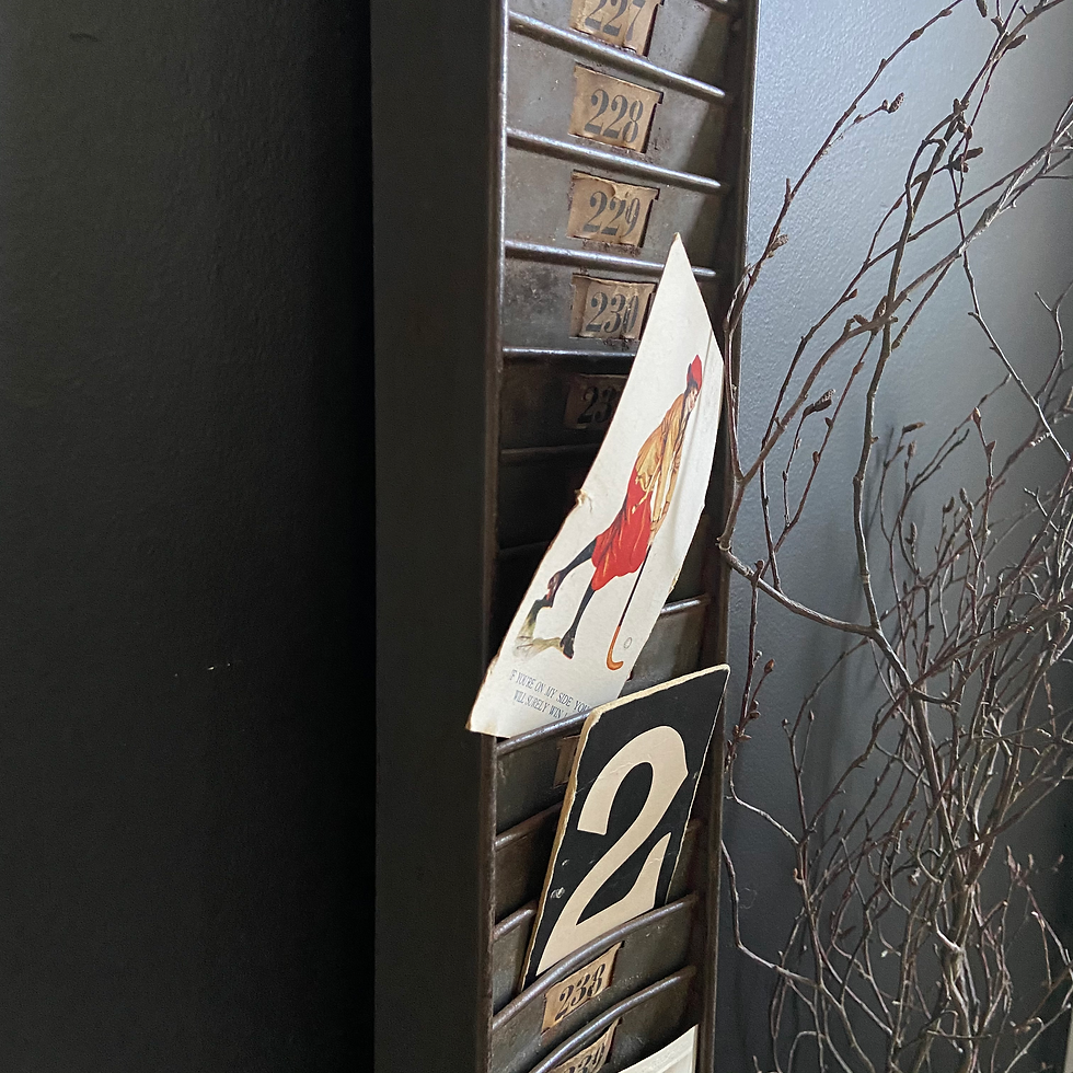 Thumbnail: Vintage Metal Industrial Clocking In/Out Card Slots by ITR