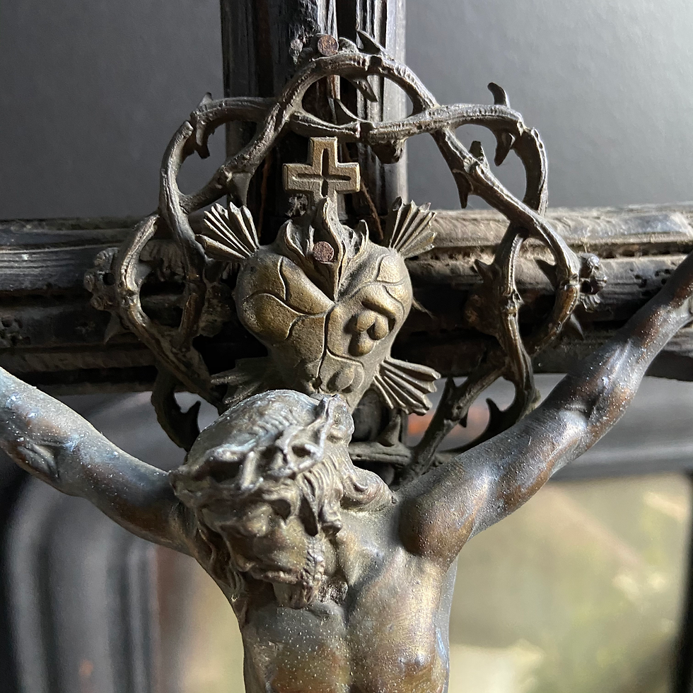 Thumbnail: A Magnificent Tall Hand Carved Alter Cross 
