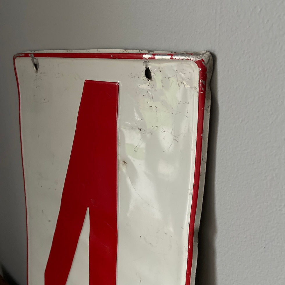 Thumbnail: Vintage Large Metal Scoreboard Number 4